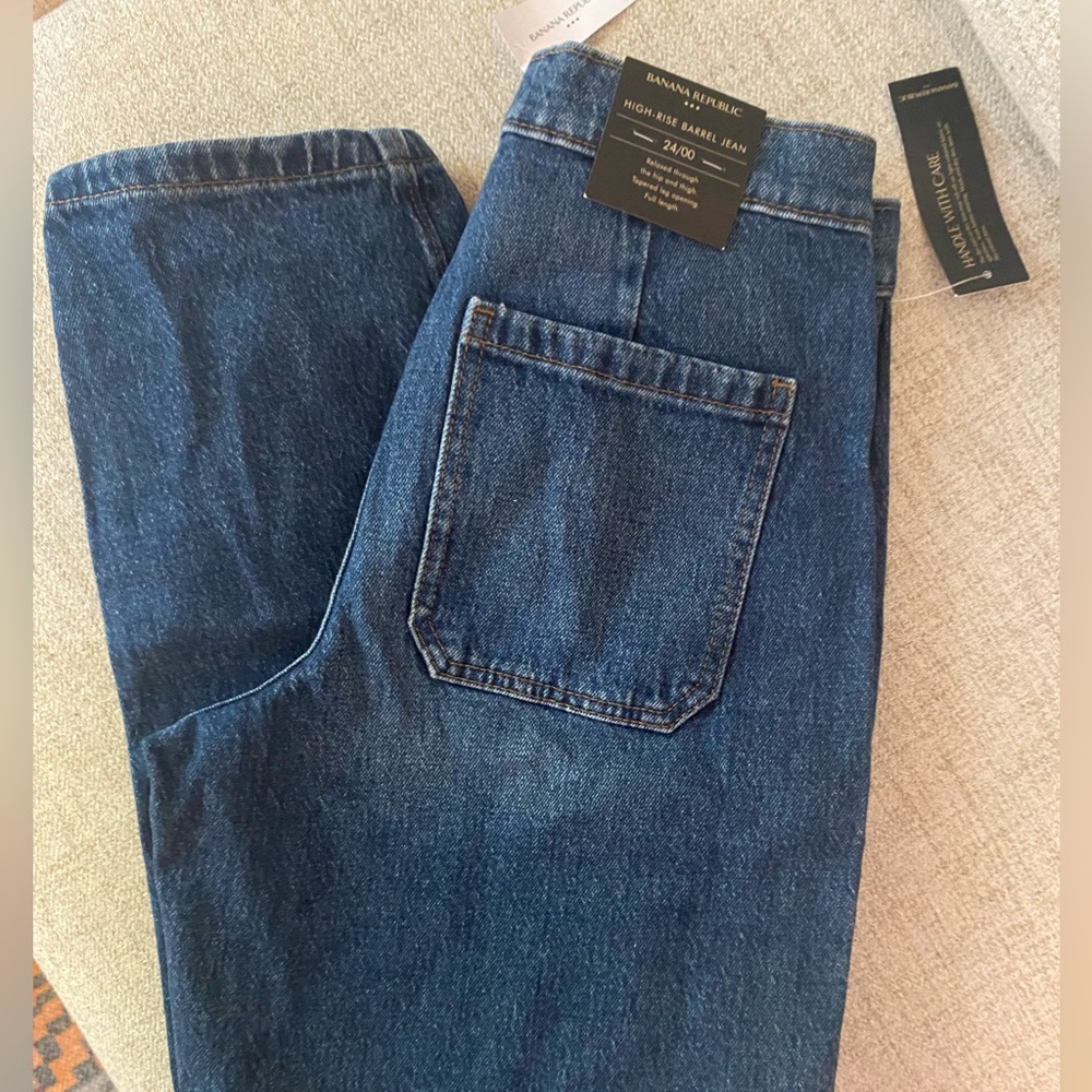 Banana republic high rise barrel Jean